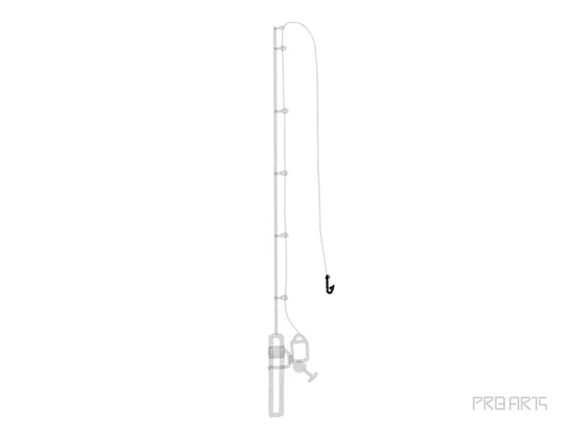fishing pole drawing tutorial - step 08