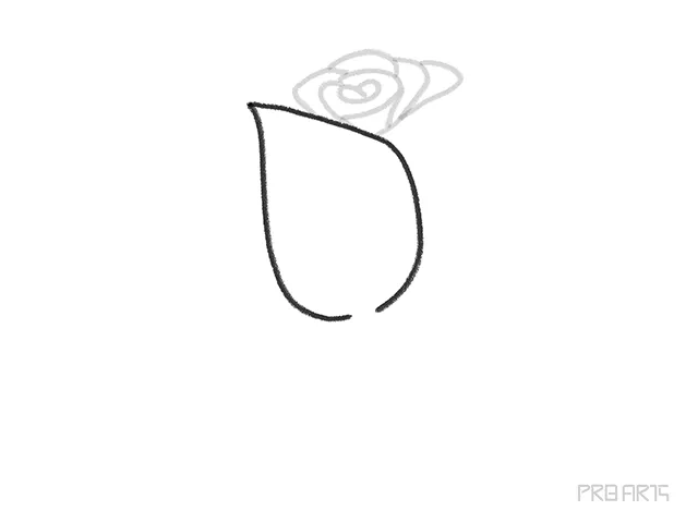 learn how to draw the red rose bud an easy step-by-step drawing tutorial for kids and beginners - step 08