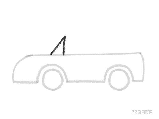 easy topless car outline drawing tutorial for kids - step 06