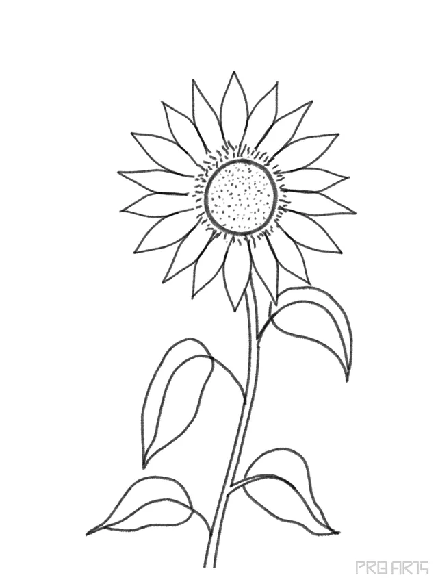 Premium Vector | Sunflower with a ladybug hand drawn vector line art  illustration on white background