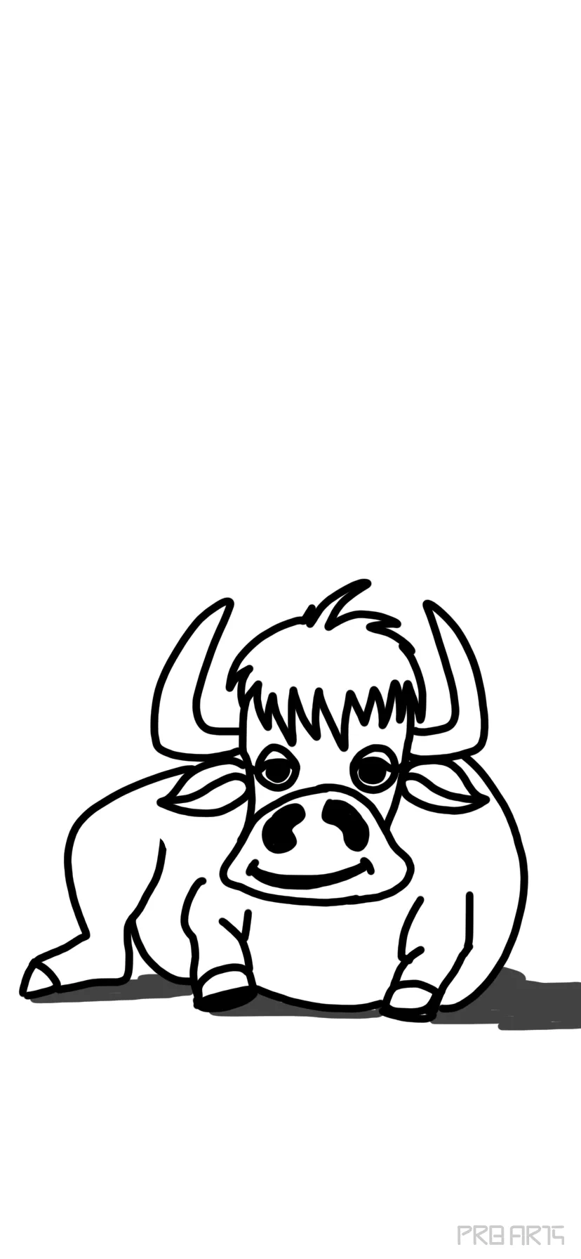 buffalo drawing for kids