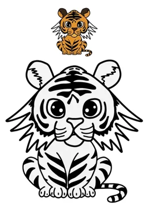 Tiger coloring page | Free Printable Coloring Pages