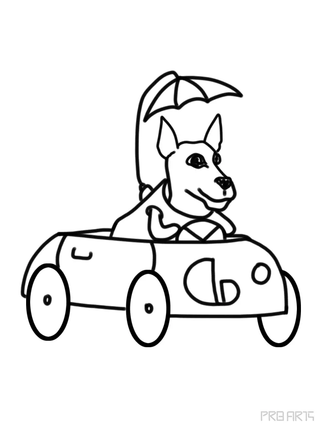 Anatolian Shepherd Dog Driving A Car Drawing Tutorial