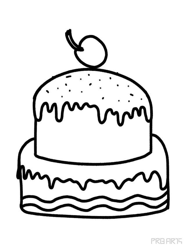 Cake – Easy Drawing For Kids