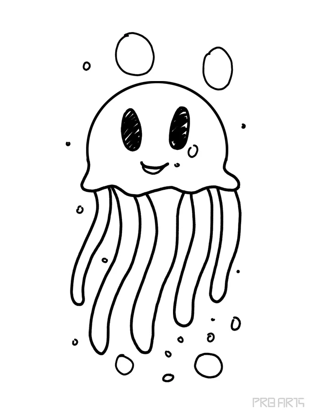 Cute Jellyfish Drawing For Kids