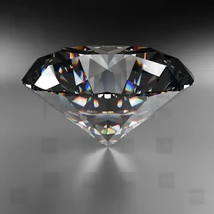 A close-up of a sparkling diamond on a black background